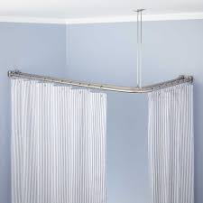 Corner Double Solid Brass Shower Curtain Rod Shower Curtain Rods Double Shower Curtain Double Shower Curtain Rod