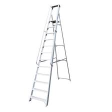 Short handrail, ergonomic design, comfortable to hold. Platform Step Ladder With Handrails Ladders Uk Direct