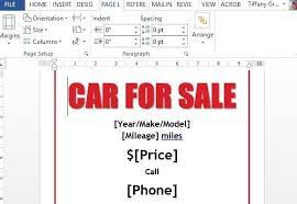 Free printable car for sale sign. Car For Sale Sign Word Template