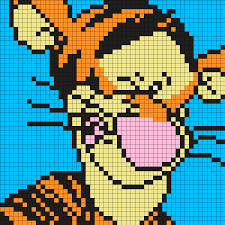Tigger Square Kandi Pattern Disney Cross Stitch Patterns Disney Cross Stitch Cross Stitch Patterns