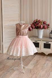 Check spelling or type a new query. Rose Gold Flower Girl Dress Girls Birthday Dress 1st Birthday Outfit