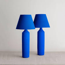 True Blue Table Lamp Light 01 Blue Lamp Blue Table Lamp Vintage Table Lamp