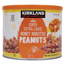 Kirkland Signature Super Extra Large Honey Roasted Peanuts 2 5 Lbs Honey Roasted Peanuts Honey Roasted Roasted Peanuts
