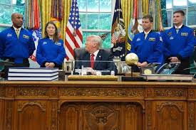 Donald Trump's 5 unhinged moments from 'clueless' Oval Office briefing and awkward NASA astronauts meet