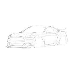The back of the ford mustang has undergone many changes and eventually returned to the style of the 60s. How To Draw A Mustang Step By Step Page 1 Line 17qq Com