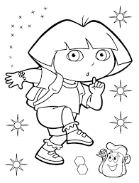 I have two daughters and guess what they can't get enough of? Quiet Dora Coloring Page Free Printable Coloring Pages For Kids