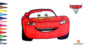 Lightning mcqueen and sally carrera are a very speedy couple from the animated pixar movie cars.you will enjoy coloring this coloring sheet and the other cars charcters in this section with the interactive coloring machine or print to color at home. Cars 3 Lightning Mcqueen Coloring Book Pages For Children Color Kids Tv Youtube