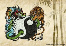 The best selection of royalty free tiger pattern vector art, graphics and stock illustrations. Yin Yang And Fight Of Tiger With Dragon
