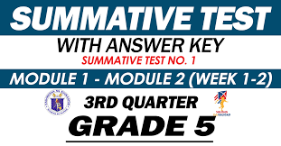 Answer key grade 5 • module 4 multiplication and division of fractions and decimal fractions. Grade 5 Summative Test No 1 Quarter 3 Modules 1 2 Guro Tayo