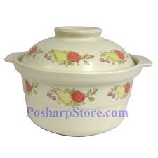 Combine a 4:1 ratio of cool water and cooked white rice to fill the pot halfway. Myland Ksd05 Classic Earthenware Casserole Sandpot