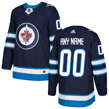 Men S Winnipeg Jets Adidas Navy Authentic Custom Jersey Custom Jerseys Winnipeg Jets Nhl Hockey Jerseys