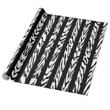 Black And White Striped Wrapping Paper Near Me Black And White Tiger Stripe Wrapping Paper Zazzle Com Tiger Stripes Black And White White Tiger
