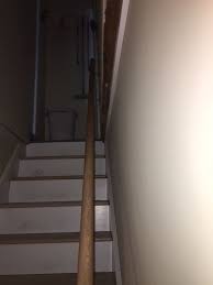 Next, i checked to make sure the old brackets had been screwed to wall studs by tapping a. Handrail Between Two Uneven Walls Do It Yourself Surftalk