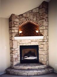 Corner pellet stove ideas | pellet stove, corner wood. Love This Surround For A Pellet Stove Blue Or Dark Red Straight Across At The Top Since No Slanted Ceili Corner Wood Stove Modern Fireplace Corner Fireplace