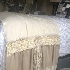 Canvas Linen Custom Bed Cover Bedspread Skirted Etsy Farmhouse Table Runners Custom Farmhouse Table Country Table Runner