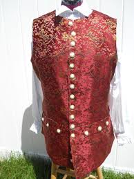 Buy the best and latest santa claus suits on banggood.com offer the quality santa claus suits on sale with worldwide free shipping. Men 39 S Colonial Pirate Waistcoat Vest Costume Maroon Red Brocade Size X Large Ready To Ship Santa Suits Waistcoat Santa Costume
