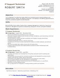 It Support Technician Resume Samples Qwikresume