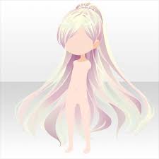 The soft curves of this pale pink anime hairstyle give a cute girly look. Anime Hairstyle Female Long Anime Hair Anime Long Hair How To Draw Hair