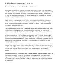 Este artículo recoge las mejores 15 leyendas cortas que hay que conocer con su pertinente explicación. Article Leyendas Cortas 2aab218 Leyendas Mexico