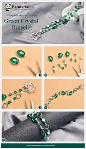 Green Crystal Bracelet This Is A Multi Strand Bracelet Made By Green Crystal Beads And Pearl Beads Two St Bead Jewellery Beaded Bracelets Diy Homemade Jewelry