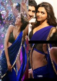 Bollywood Style Deepika Padukone Georgette Saree In Blue Color Actor deepika padukone, who will be seen with former boyfriend ranbir kapoor in the upcoming film, yeh jawani hai deewani, says that the rockstar was one of the reasons why she signed the film. bollywood style deepika padukone georgette saree in blue color