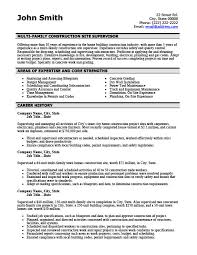 Construction Site Supervisor Resume Template Premium Resume Samples Example