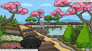 A Black Miniature Poodle And A Japanese Garden Background Garden Background Japanese Garden Pretty Japanese
