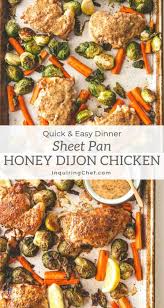 Sheet Pan Honey Dijon Chicken Recipe Honey Dijon Chicken Dijon Chicken Sheet Pan Dinners Chicken