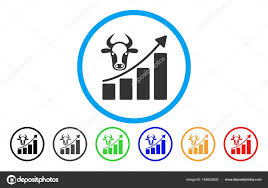 Cattle Chart Grow Up Rounded Icon Stock Vector Ahasoft