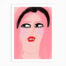 Madame Pink Art Print by Natalie Born