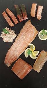 Raucherfisch Platte Geraucherte Forelle Raucherfisch Frischer Fisch