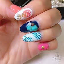 自分ネイル 今更 夏最後のトロピカルネイル セルフネイル トロピカルネイル パイナップルネイル ボタニカル柄 天然石ネイル お客様 ネイル 川崎 自宅ネイルサロン ジェルネイル ネイル ネイルデザイン スカルプ プライベートネイルサロン 男 nails