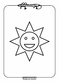 Sun Simple Shapes Easy Coloring Pages For Toddlers Sun Coloring Pages Moon Coloring Pages Easy Coloring Pages