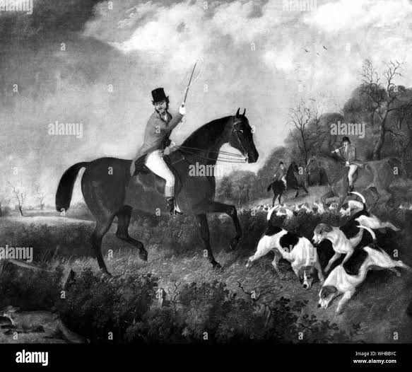 Fox hunting hounds Black and White Stock Photos & Images - Alamy
