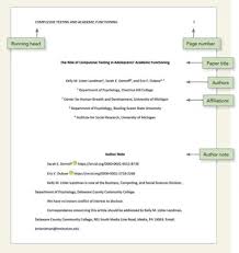 A college paper format typically doesn't include a title page, so the work starts with the first page. Apa Title Page Cover Page Format Example Template Simply Psychology