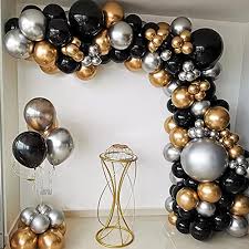 Decoracion de globos negro con dorado. Decoracion Cumpleanos Azul Y Negro Mejores Precios 2021