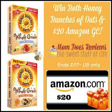 Need to buy another honeybaked® gift card? Win Honey Bunches Of Oats And 20 Amazon Gift Card Ends 2 17 Us Only Southern Krazed Oats And Honey Honey Crunch Amazon Card