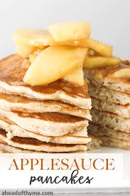 Applesauce Pancakes With Caramel Apple Topping Recipe Waffles Recipe Homemade Waffle Toppings Waffle Recipes