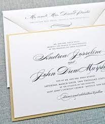 Andrea Script Metallic Gold Layered Wedding Invitation Sample Elegant Classic Formal Wedding Invitation Wedding Invitation Verbiage Wedding Invitation Samples Wedding Invitation Wording Examples