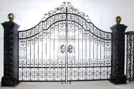 The modern look is complemented by horizontal boards and black metal hardware. Modern House Wrought Iron Gate Design For Sale You Fine Sculpture