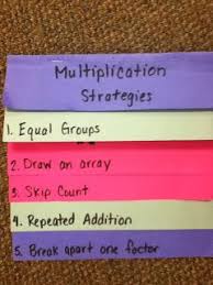 multiplication strategy flip chart teaching math math