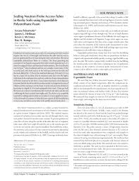 The contents of the can are at the room temperature of 25°c. Pdf Sealing Neutron Probe Access Tubes In Rocky Soils Using Expandable Polyurethane Foam