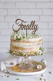 Wedding Cake Topper Finally Cake Topper Rustic Cake Topper Personalized Wood Cake Topper Wedding Cake Topper Finally Simple Wedding Cake Wedding Cake Simple Elegant