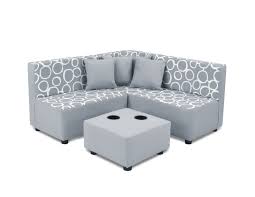 Add style and functionality to your little one's playroom with this modern farmhouse style sectional in a gray plaid pattern. Kid S Sectional Set Freehand Storm Twill With Pebbles Kfs Stores