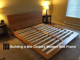 Yes, it is definitely possible with such a huge wall of glass. Build A Mid Century Modern Bedframe Diy King Bed Frame King Bed Frame Modern Bed Frame