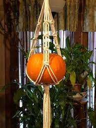 Pumpkin Hanger Suitable For A 6 8 Pumpkin Macrame Plant Holder Made In Usa In 2021 Plant Hanger Macrame Plant Macrame Plant Hanger