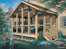 The best small country style houseplans with porches! Autumn Breeze Screened Porch Plan 002d 7502 House Plans And More