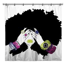 Black Art Shower Curtains Chanel Shower Curtain Pardon My Fro Shop Afro Art Black Girl Art Black Girl Magic Art