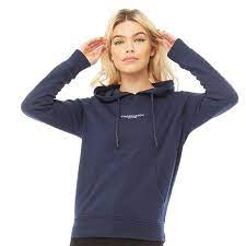Buy Crosshatch Womens Scriplogo Hoodie Dress Blue