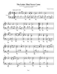 A Series Of Unfortunate Events The Letter That Never Came Thomas Newman A Series Of Unfortunate Events Music Book Lettering